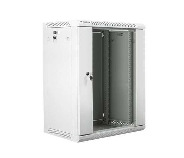 LANBERG Szafa instalacyjna wisząca 19'' 15U 600X450mm szara (drzwi szklane) WF01-6415-10S - 455396 - zdjęcie 3
